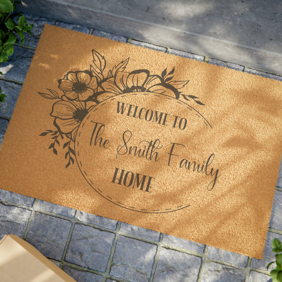 Welcome Home Mat Personalized