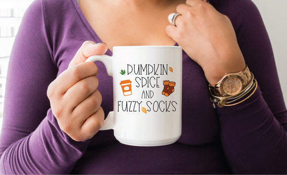 Pumpkin Spice and Fuzzy Socks Mug